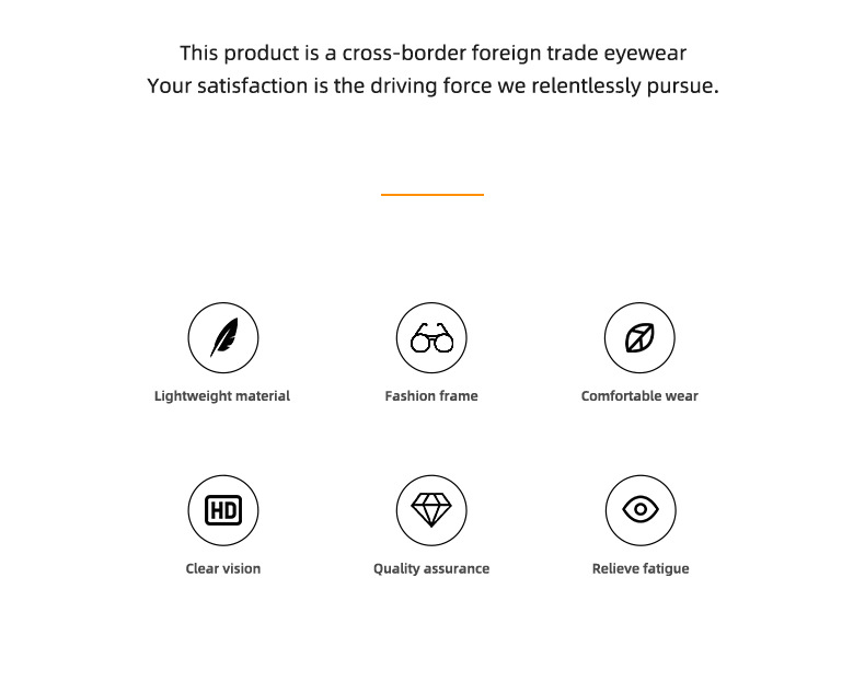 Cat-Eye Blue Light Glasses - Artistic Oversized Frame / $0.72 per pair (Wholesale Price) Details and Specifications