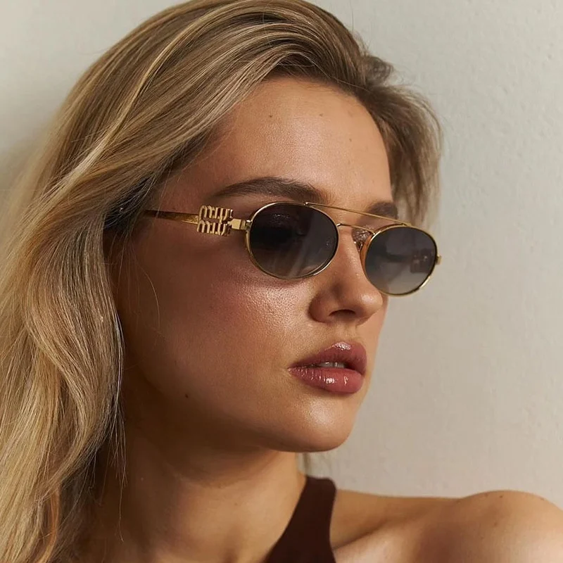 Double-Bridge Sunglasses - Retro Mocha Brown UV Protection / $1.76 per pair (Wholesale Price)