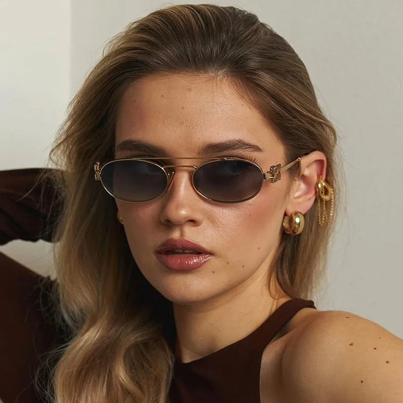 Mocha Brown PC Double-Bridge Sunglasses - Retro Mocha Brown UV Protection / $1.76 per pair (Wholesale Price) - View 2