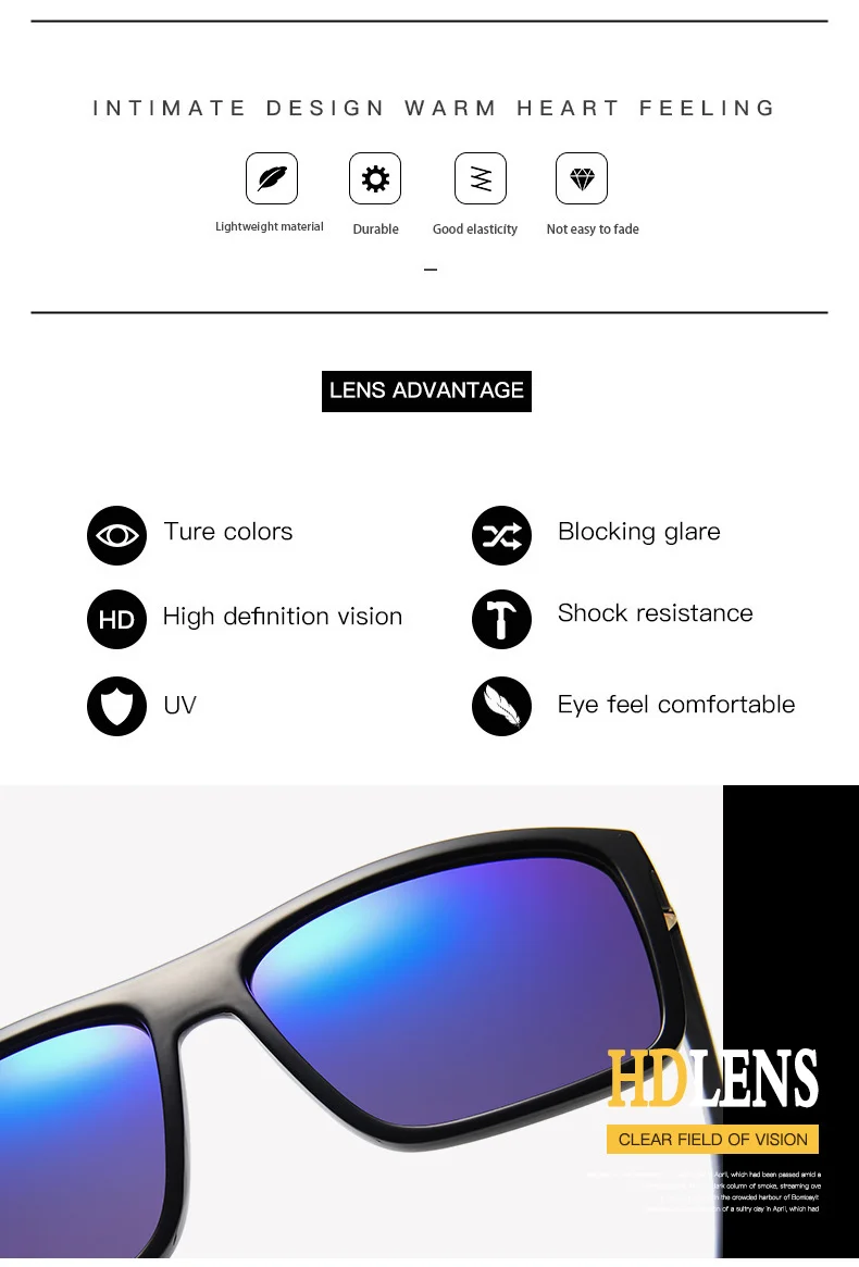 Bright Black, Sand Black, Leopard Print PC Classic Design Custom Vintage for Men Male Driving Sun Glasses Sunglasses Shades - View 3