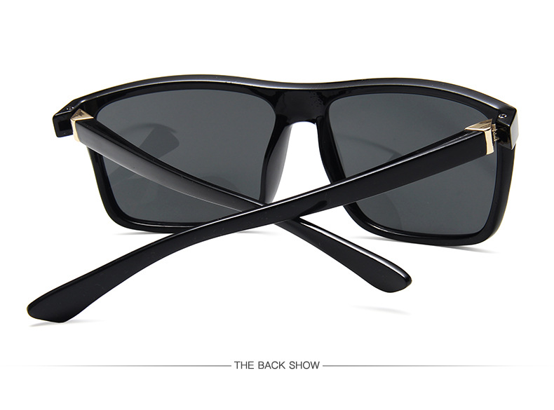 Bright Black, Sand Black, Leopard Print PC Classic Design Custom Vintage for Men Male Driving Sun Glasses Sunglasses Shades - Details 3