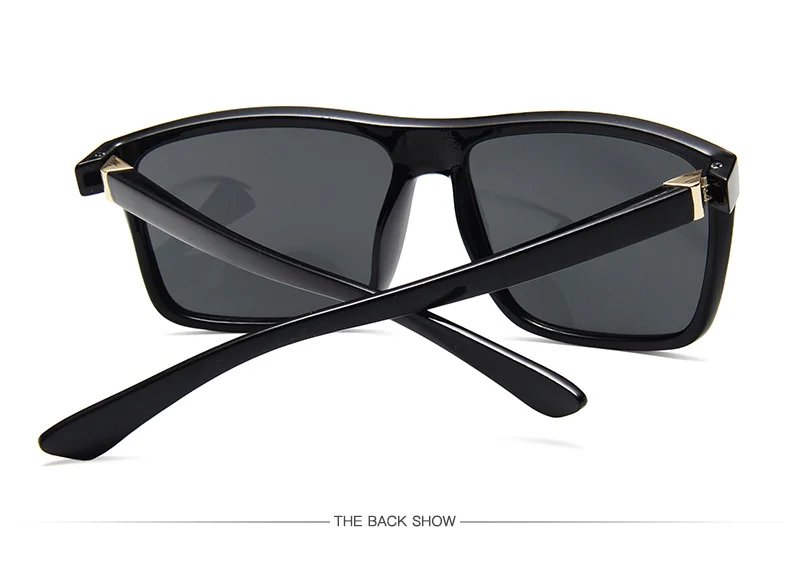 Bright Black, Sand Black, Leopard Print PC Classic Design Custom Vintage for Men Male Driving Sun Glasses Sunglasses Shades - Details 3