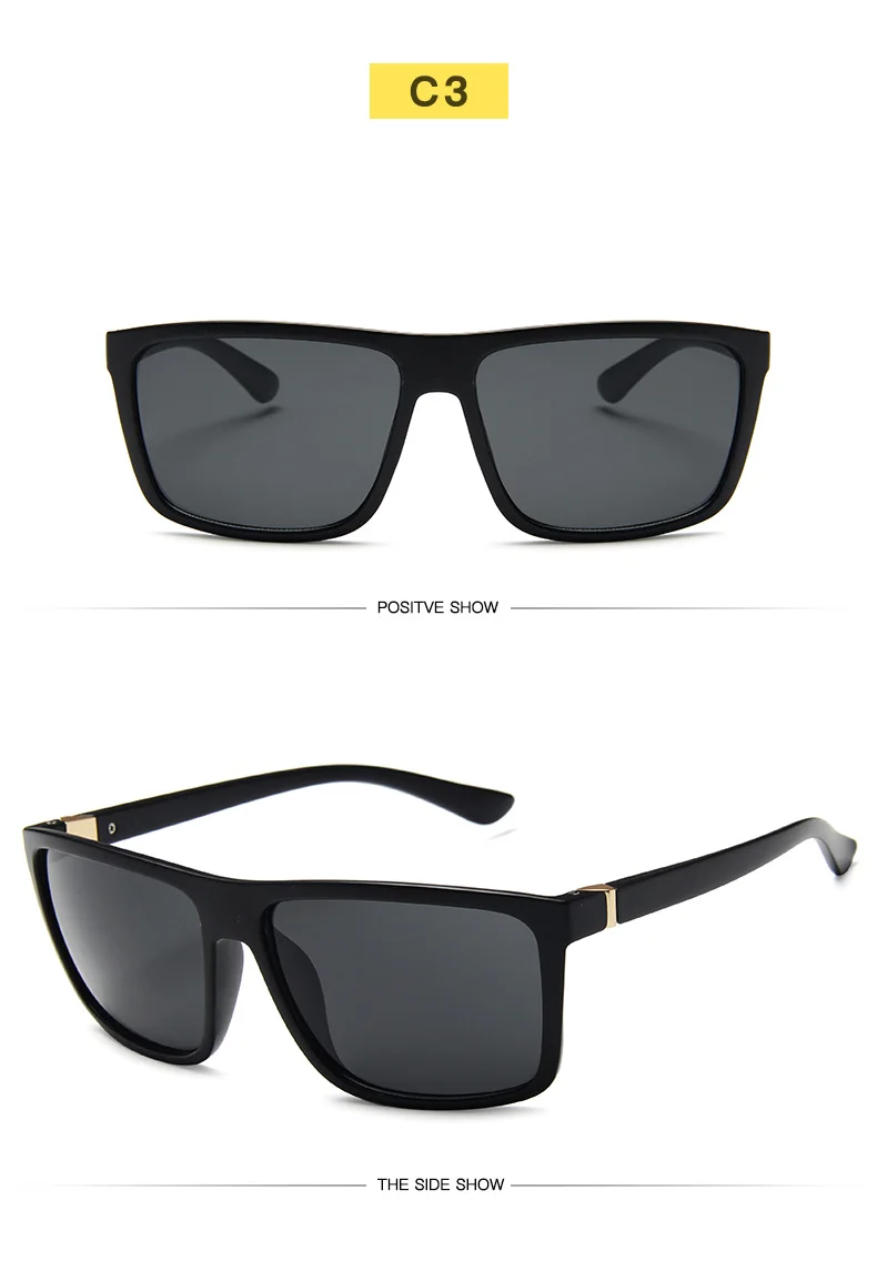 Bright Black, Sand Black, Leopard Print PC Classic Design Custom Vintage for Men Male Driving Sun Glasses Sunglasses Shades - Details 5