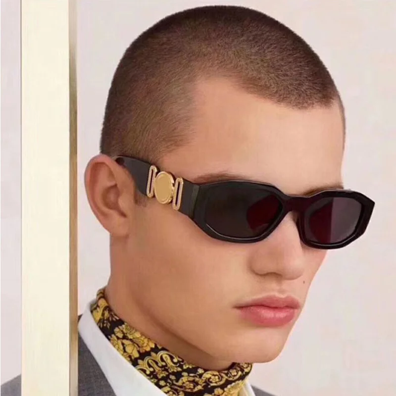 Multiple colors available PC Small Frame Sunglasses - Retro Polygonal Trendy Glasses / $0.73 per pair (Wholesale Price) - View 2