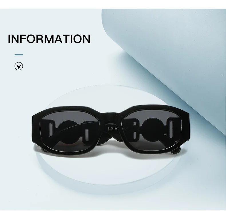 Multiple colors available PC Small Frame Sunglasses - Retro Polygonal Trendy Glasses / $0.73 per pair (Wholesale Price) - View 4