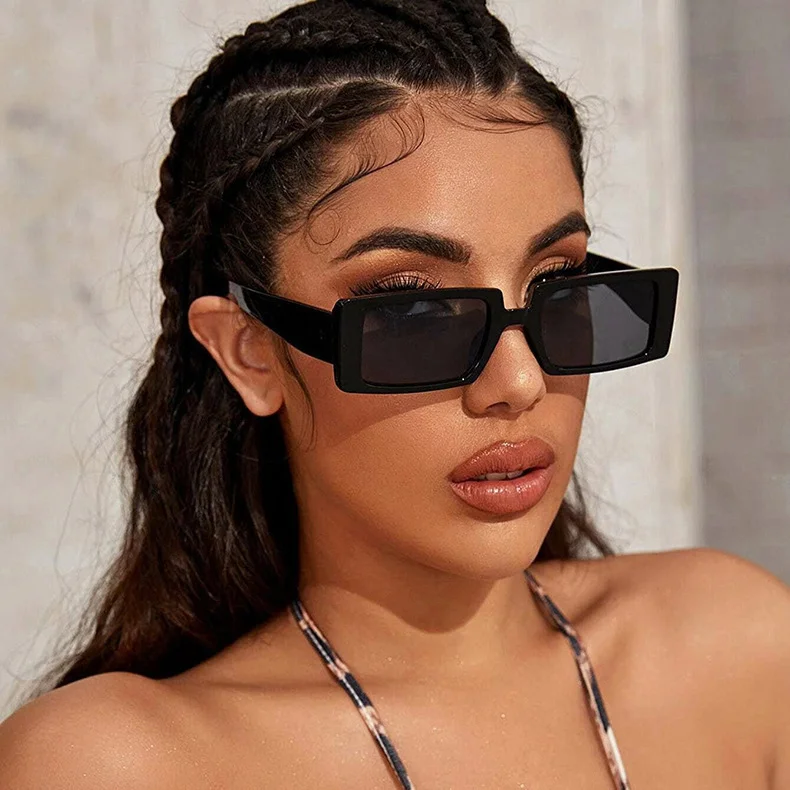 Transparent, Multiple colors PC Retro Square Sunglasses / $0.74 per pair (Wholesale Price) - View 2
