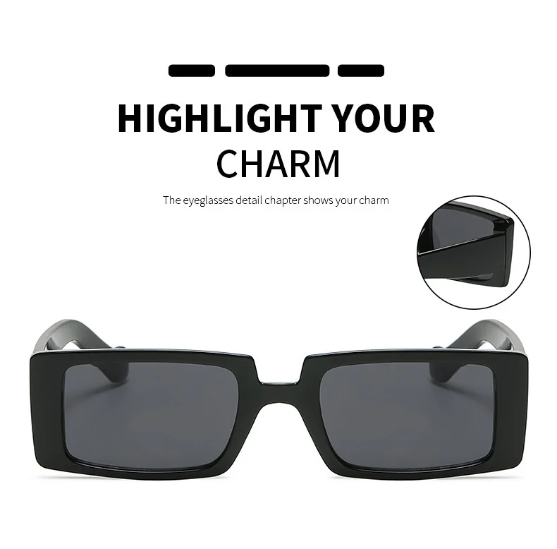 Transparent, Multiple colors PC Retro Square Sunglasses / $0.74 per pair (Wholesale Price) - View 4