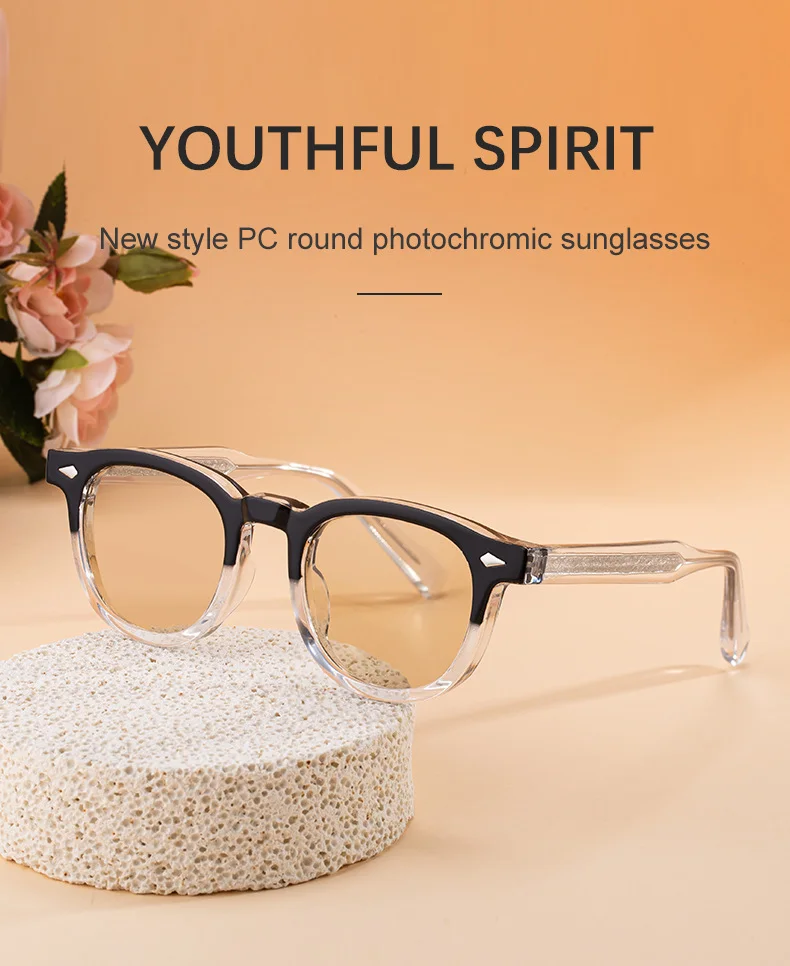 Black Acetate Chic Women's Square Photochromic Sunglasses - Euro-American Fashion, Acetate Frames with Pin Hinges, and UV Protection for Outdoor Use. - Details 4