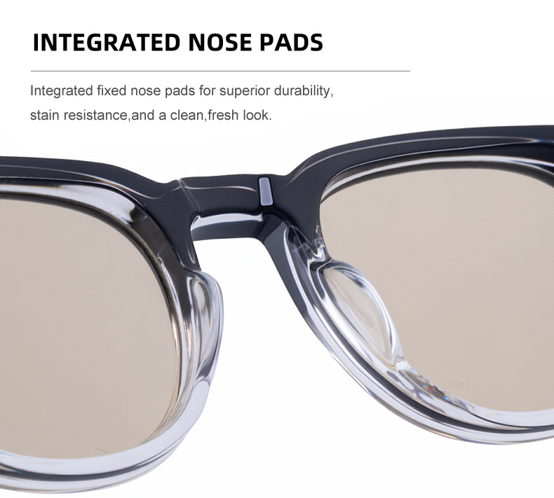 Black Acetate Chic Women's Square Photochromic Sunglasses - Euro-American Fashion, Acetate Frames with Pin Hinges, and UV Protection for Outdoor Use. - Details 16