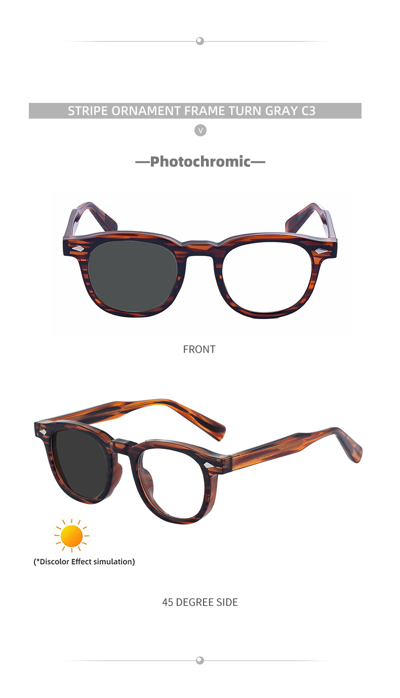 Black Acetate Chic Women's Square Photochromic Sunglasses - Euro-American Fashion, Acetate Frames with Pin Hinges, and UV Protection for Outdoor Use. - Details 22