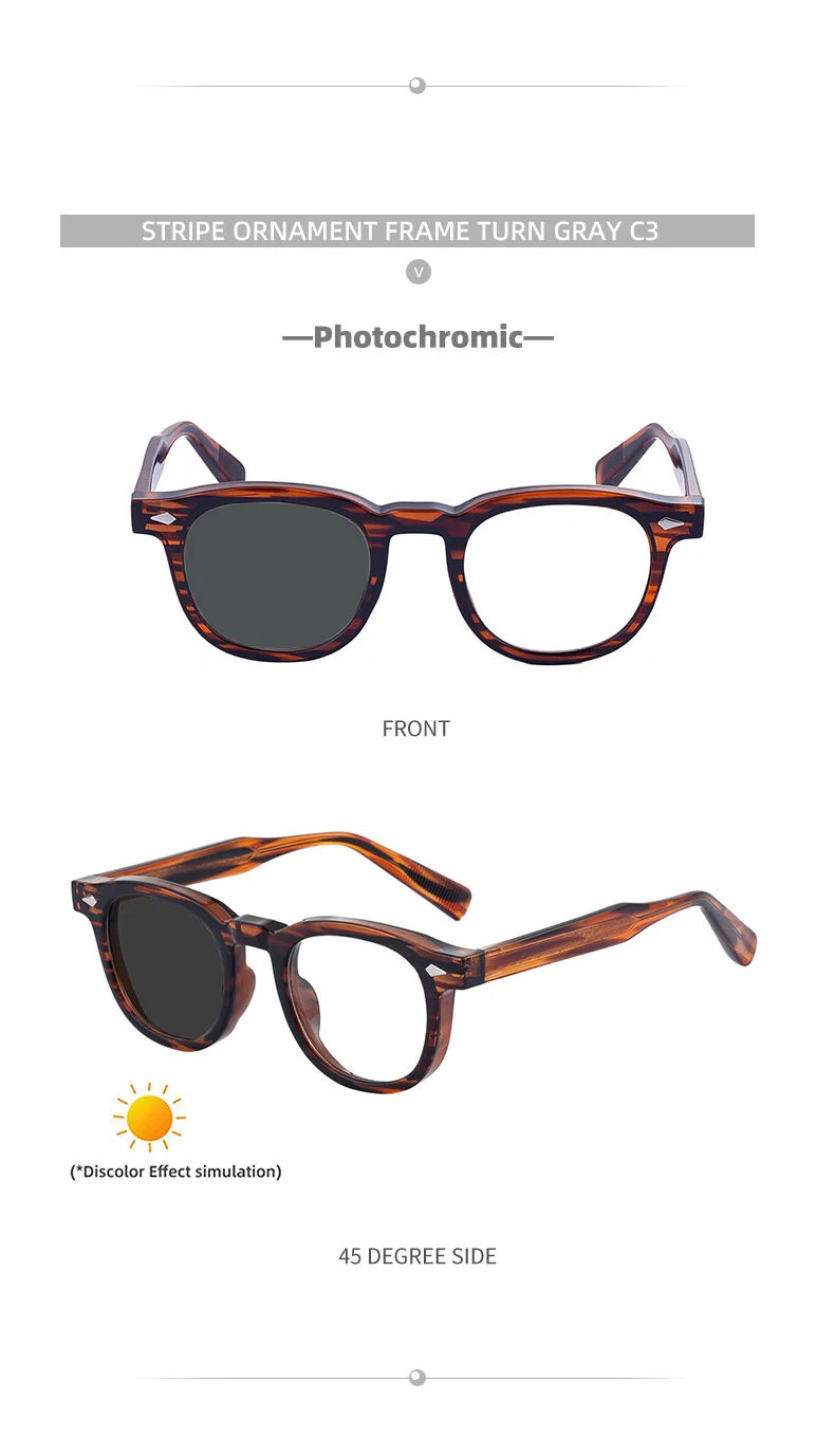 Black Acetate Chic Women's Square Photochromic Sunglasses - Euro-American Fashion, Acetate Frames with Pin Hinges, and UV Protection for Outdoor Use. - Details 22