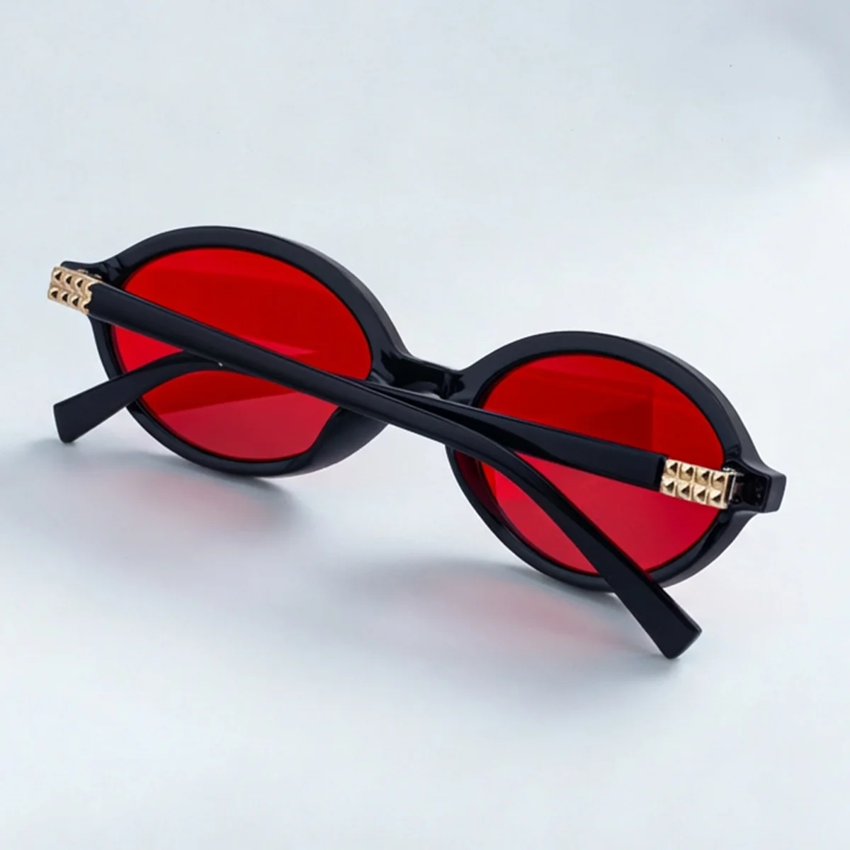 Black + Red PC 2026 New Red Dual-Use Glasses - Fashion Oval Frames for Blue Light Blocking - Details 13