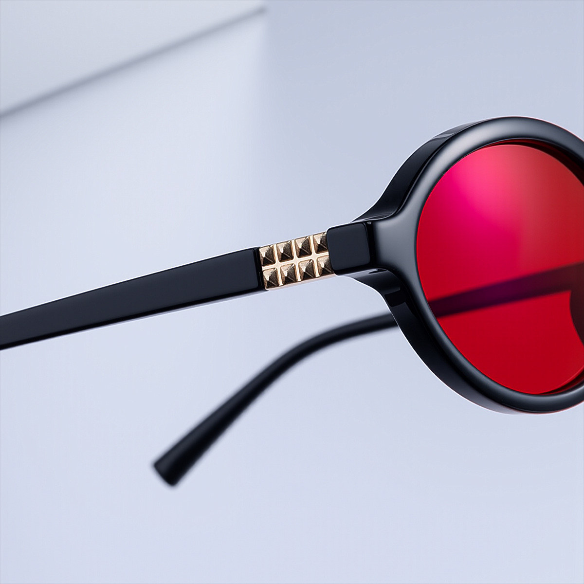 Black + Red PC 2026 New Red Dual-Use Glasses - Fashion Oval Frames for Blue Light Blocking - Details 14