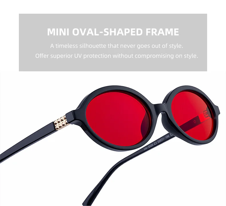 Black + Red PC 2026 New Red Dual-Use Glasses - Fashion Oval Frames for Blue Light Blocking - Details 17