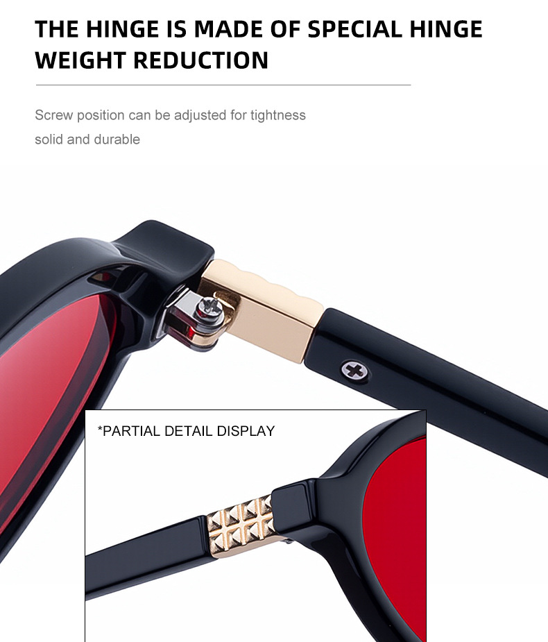 Black + Red PC 2026 New Red Dual-Use Glasses - Fashion Oval Frames for Blue Light Blocking - Details 19