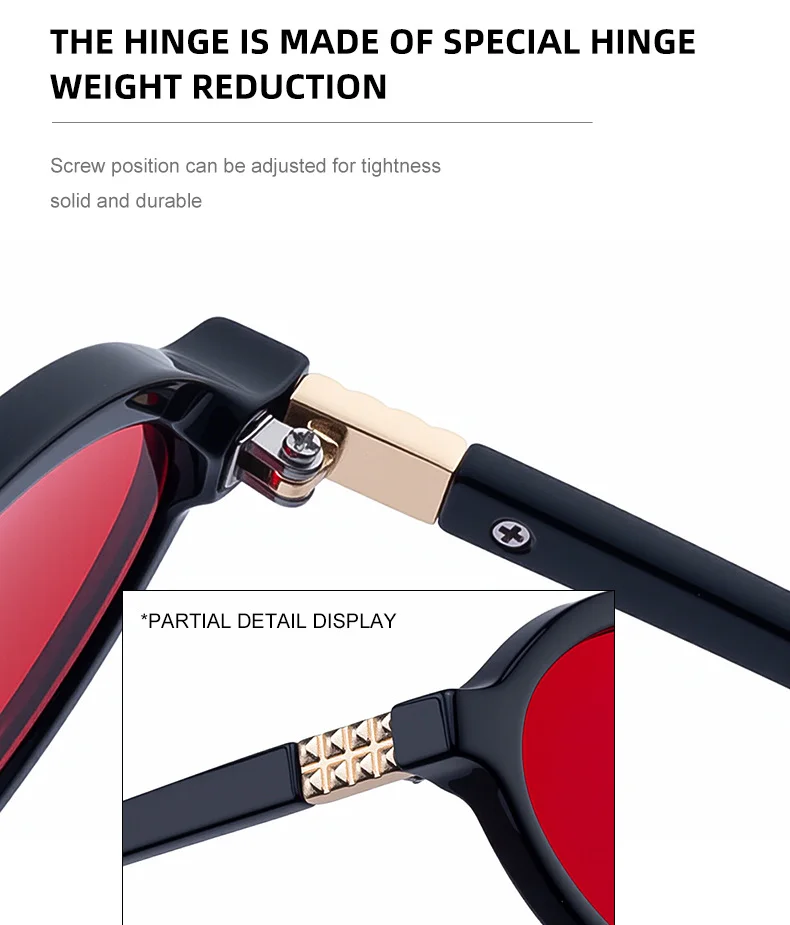 Black + Red PC 2026 New Red Dual-Use Glasses - Fashion Oval Frames for Blue Light Blocking - Details 19