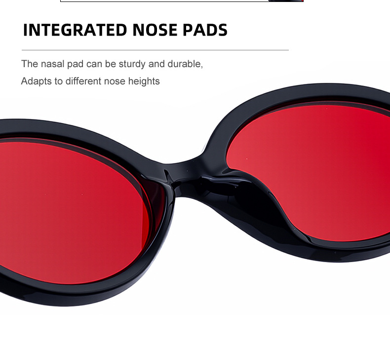 2026 New Red Dual-Use Glasses - Fashion Oval Frames for Blue Light Blocking Details and Specifications