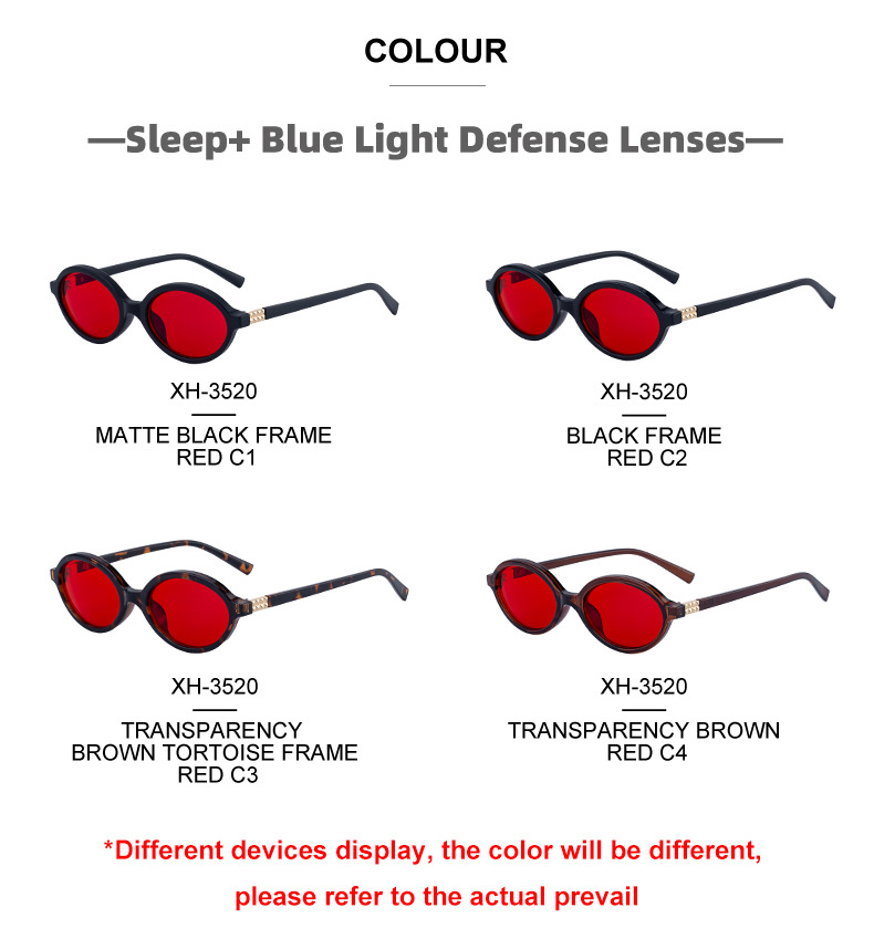 Black + Red PC 2026 New Red Dual-Use Glasses - Fashion Oval Frames for Blue Light Blocking - Details 21