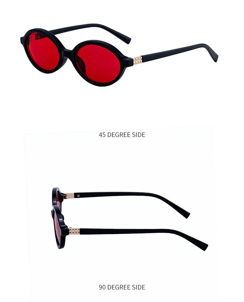 Black + Red PC 2026 New Red Dual-Use Glasses - Fashion Oval Frames for Blue Light Blocking - Details 24