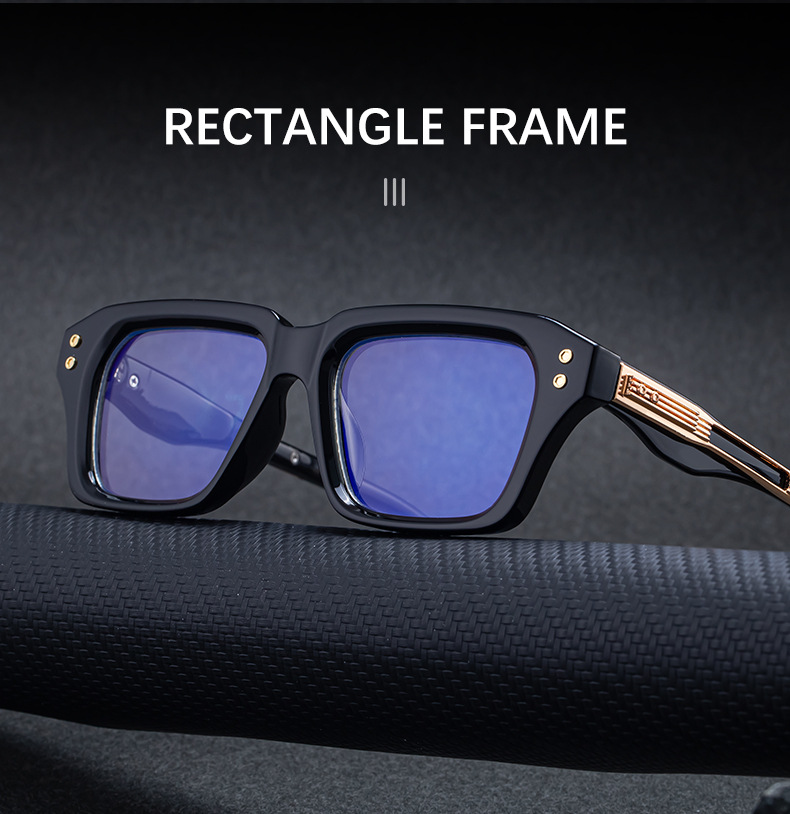 Glossy Black/Gold,Matte Black/White,Matte Black/Gunmetal, Tortoise Gold/White, Matte Translucent Grey, Matte Clear/Silver Zinc Alloy 2026 New Men's Chic Square Photochromic Sunglasses. Personalized Outdoor Gear with UV400 Protection - Details 8