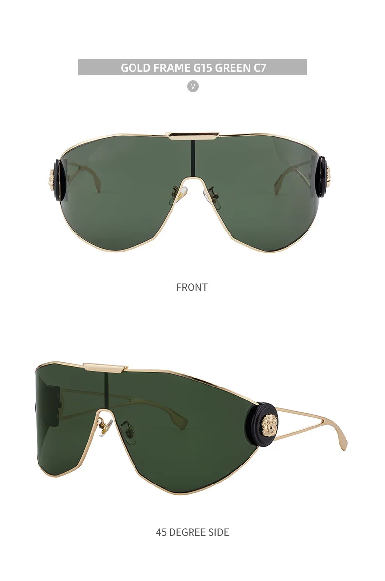 Black Plastic + Metal 2026 New Chic Women's One-Piece Sports Sunglasses. Full-Frame Design with UV400 Protection for Cycling and Outdoor Adventures. - Details 20