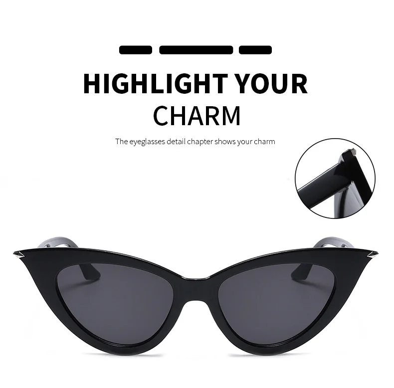 Multiple colors available PC New Fashion Small Frame Cat-Eye Sunglasses / $0.74 per pair (Wholesale Price) - View 3