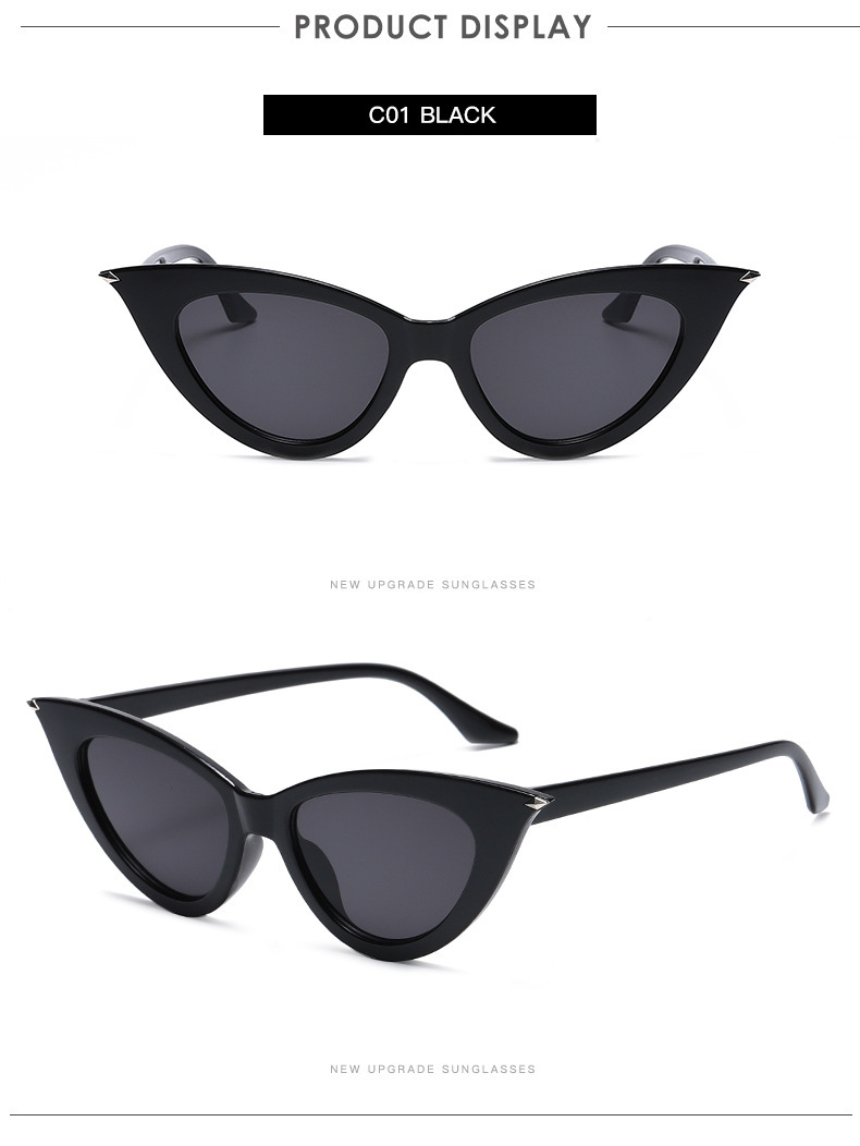 Multiple colors available PC New Fashion Small Frame Cat-Eye Sunglasses / $0.74 per pair (Wholesale Price) - Details 3