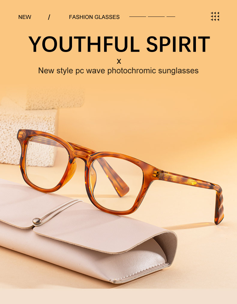 Black PC Trendy Women's Square Photochromic Sunglasses – EU/US Style Propionate Frame with Insert Pins for Outdoor UV Protection - Details 3
