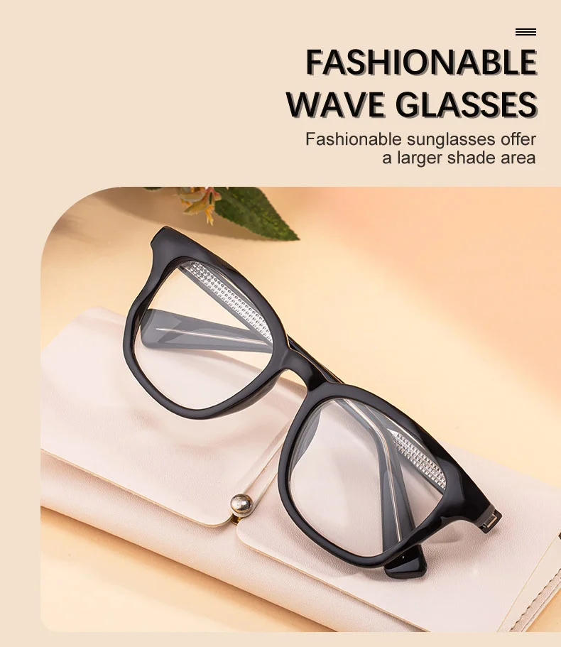 Black PC Trendy Women's Square Photochromic Sunglasses – EU/US Style Propionate Frame with Insert Pins for Outdoor UV Protection - Details 4