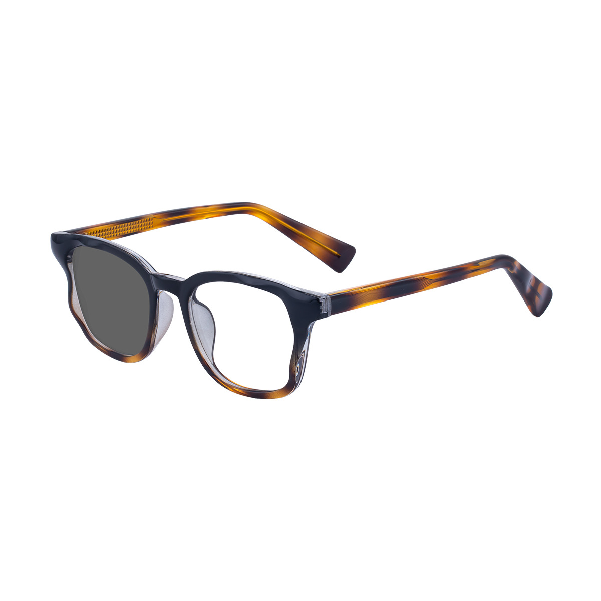 Black PC Trendy Women's Square Photochromic Sunglasses – EU/US Style Propionate Frame with Insert Pins for Outdoor UV Protection - View 5