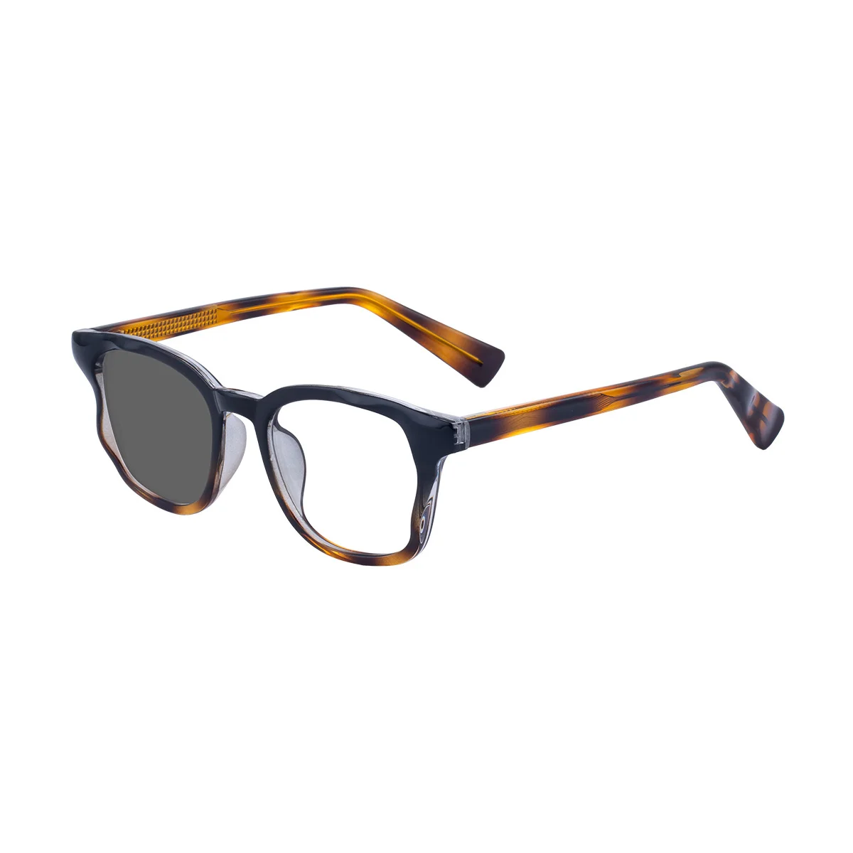 Black PC Trendy Women's Square Photochromic Sunglasses – EU/US Style Propionate Frame with Insert Pins for Outdoor UV Protection - View 5