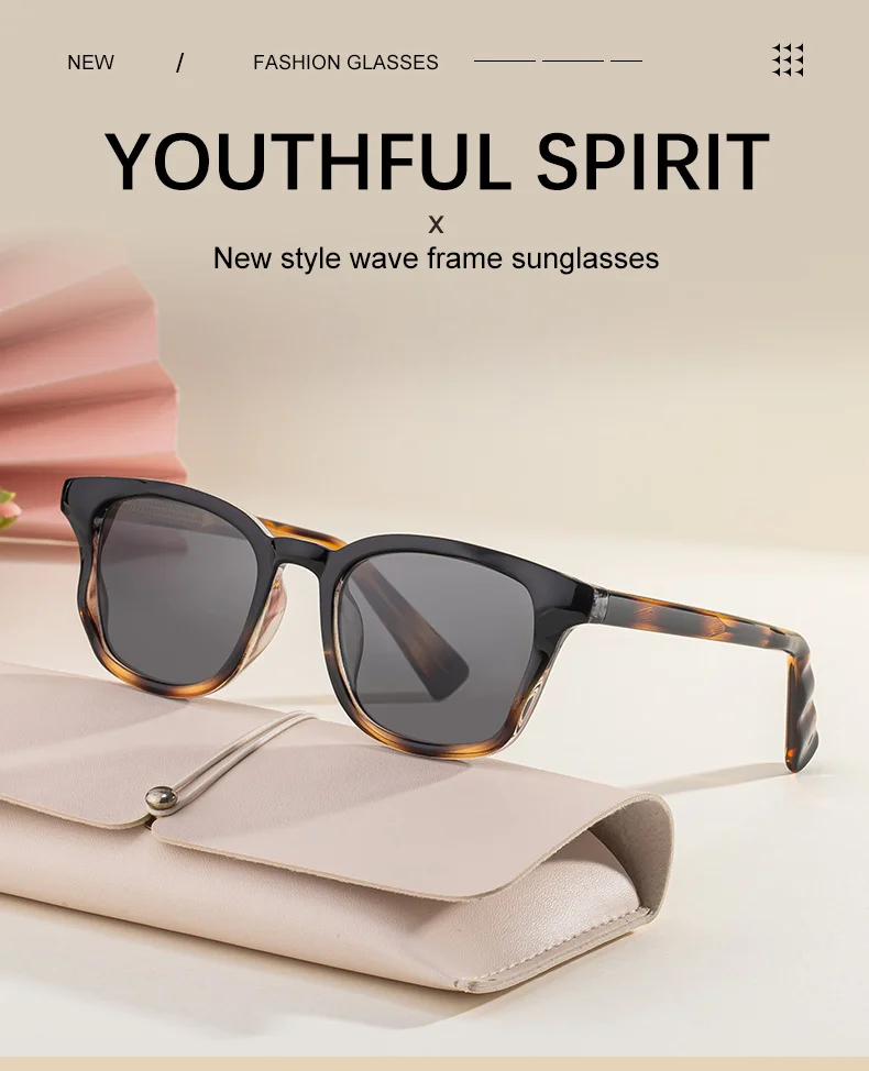 Black PC Trendy Women's Square Sunglasses - Unique Versatile Style, Premium Propionate Frame with Signature Pin Temples - Details 5
