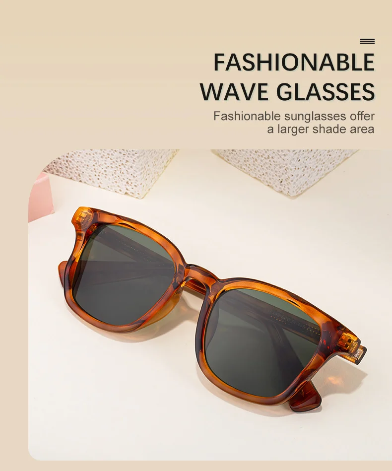 Black PC Trendy Women's Square Sunglasses - Unique Versatile Style, Premium Propionate Frame with Signature Pin Temples - Details 6