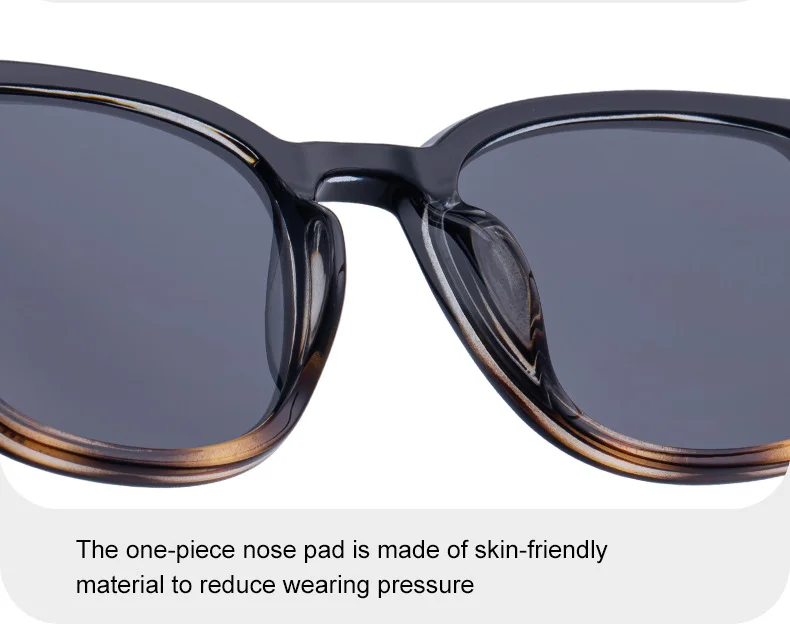 Black PC Trendy Women's Square Sunglasses - Unique Versatile Style, Premium Propionate Frame with Signature Pin Temples - Details 13