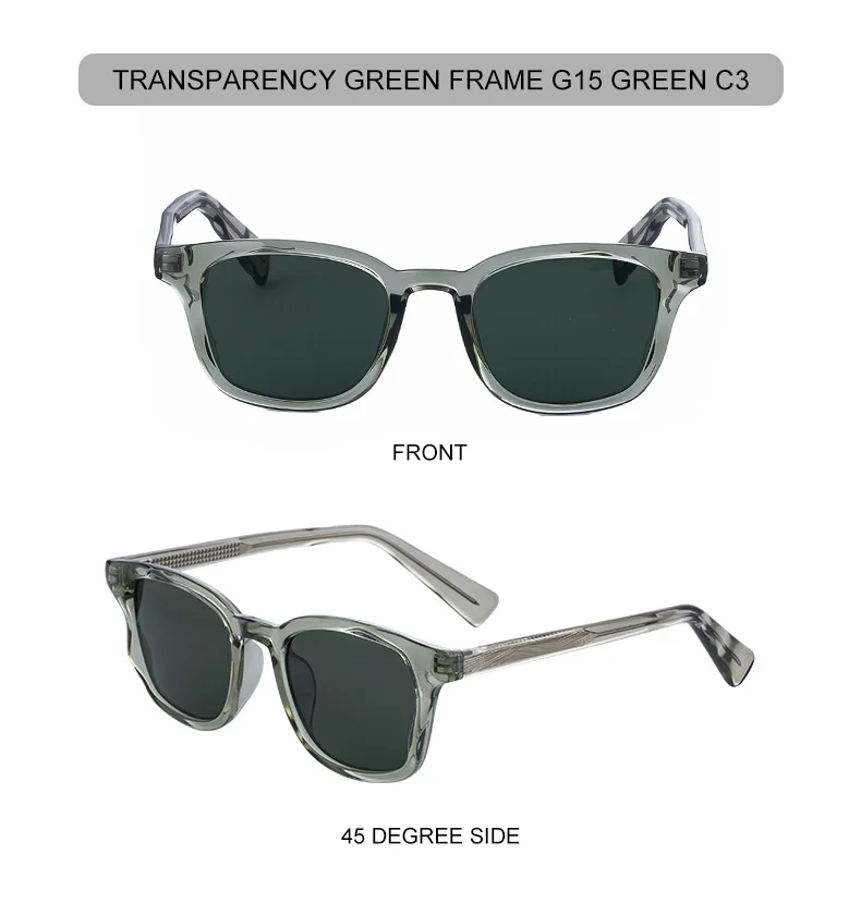 Black PC Trendy Women's Square Sunglasses - Unique Versatile Style, Premium Propionate Frame with Signature Pin Temples - Details 20