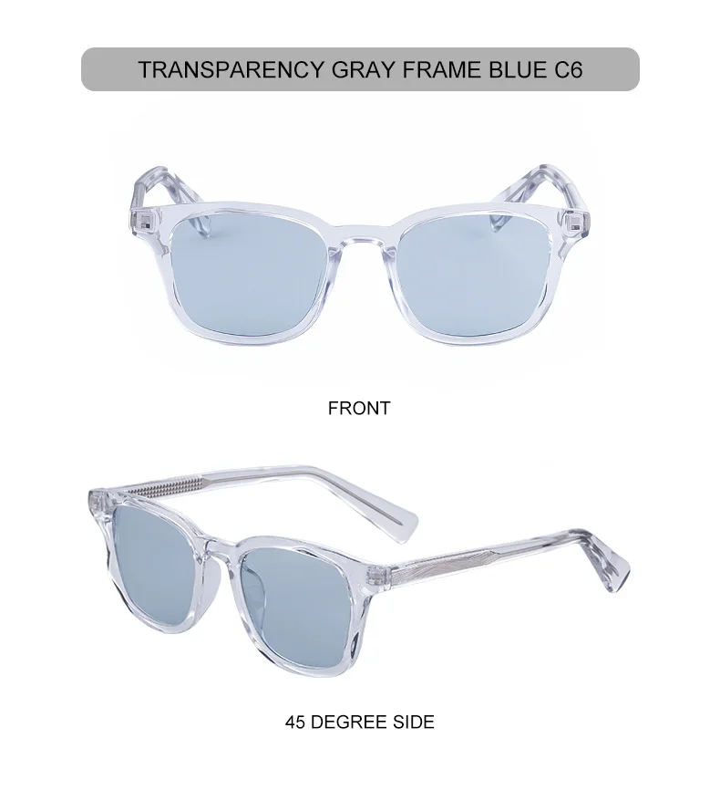 Black PC Trendy Women's Square Sunglasses - Unique Versatile Style, Premium Propionate Frame with Signature Pin Temples - Details 22