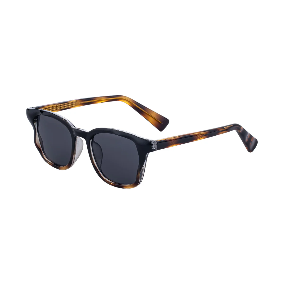 Black PC Trendy Women's Square Sunglasses - Unique Versatile Style, Premium Propionate Frame with Signature Pin Temples - View 5