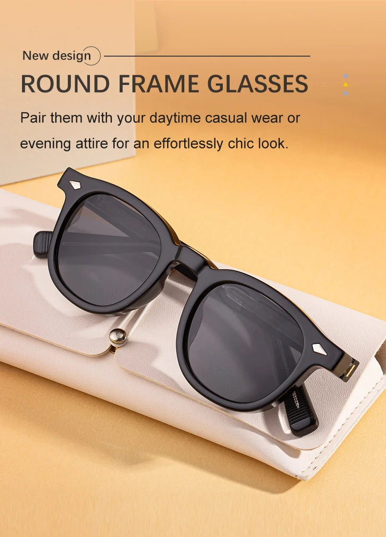 Black PC Trendy Women's Oval Sunglasses - Unique Propionate Frame with Metal Pin Temples – Stylish UV400 Sun Protection - Details 6