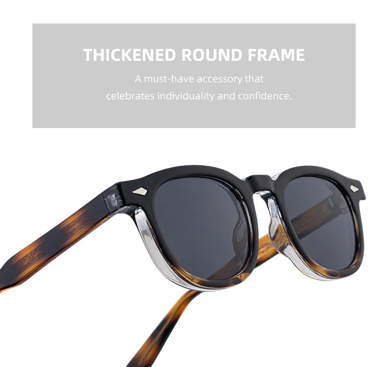 Black PC Trendy Women's Oval Sunglasses - Unique Propionate Frame with Metal Pin Temples – Stylish UV400 Sun Protection - Details 11