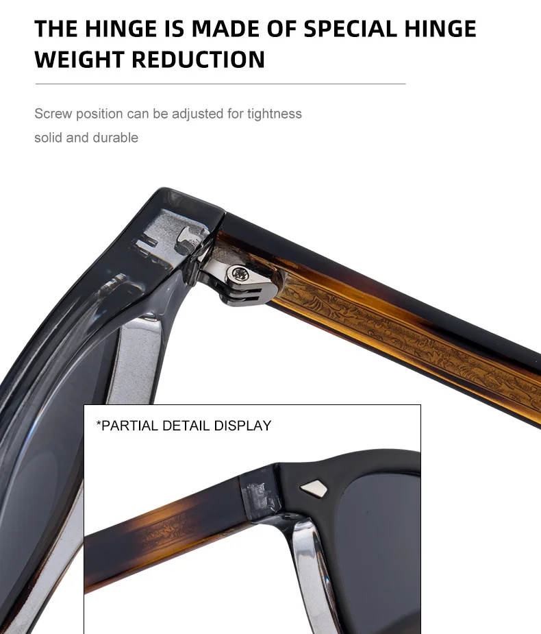 Black PC Trendy Women's Oval Sunglasses - Unique Propionate Frame with Metal Pin Temples – Stylish UV400 Sun Protection - Details 13