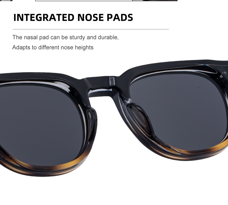 Black PC Trendy Women's Oval Sunglasses - Unique Propionate Frame with Metal Pin Temples – Stylish UV400 Sun Protection - Details 14