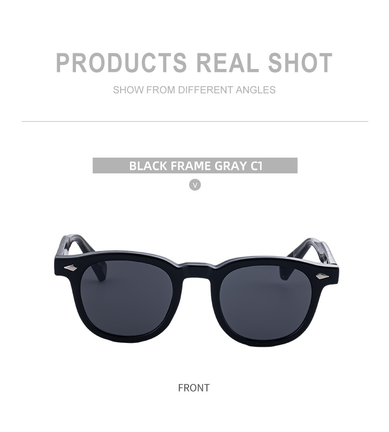 Black PC Trendy Women's Oval Sunglasses - Unique Propionate Frame with Metal Pin Temples – Stylish UV400 Sun Protection - Details 17