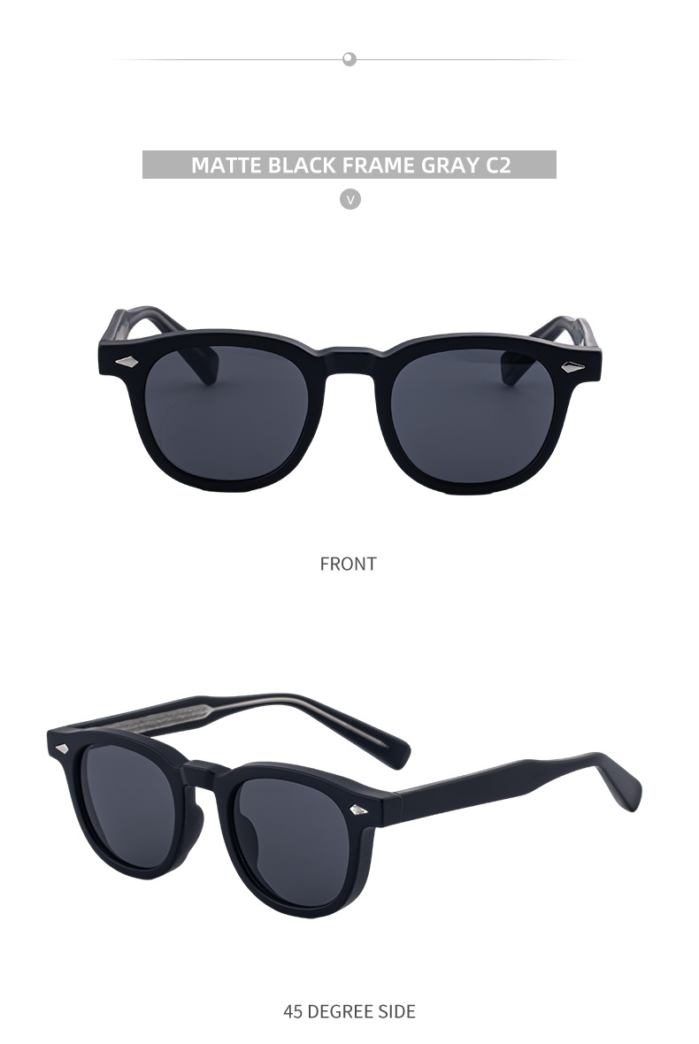 Black PC Trendy Women's Oval Sunglasses - Unique Propionate Frame with Metal Pin Temples – Stylish UV400 Sun Protection - Details 19