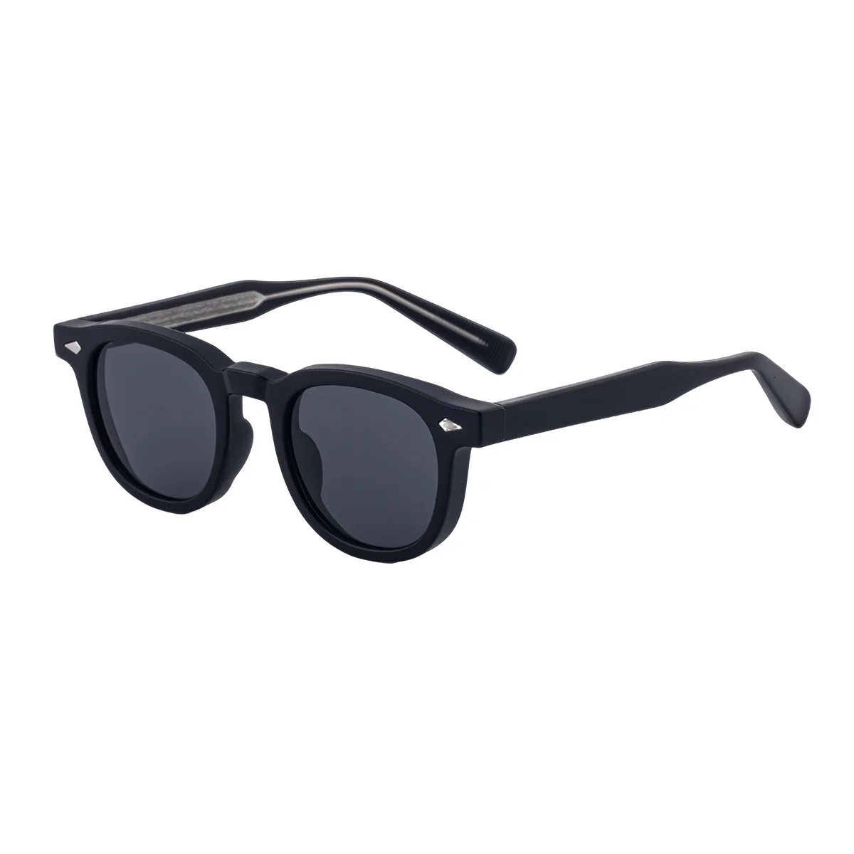 Black PC Trendy Women's Oval Sunglasses - Unique Propionate Frame with Metal Pin Temples – Stylish UV400 Sun Protection - View 5