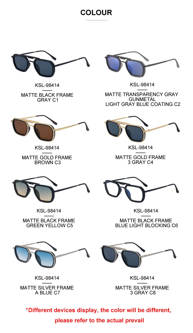 Black Zinc Alloy Men's Retro Square Sunglasses - Trendy Punk Style, Double Bridge Design & Flexible Spring Temples – Vintage Cool Eyewear - Details 13