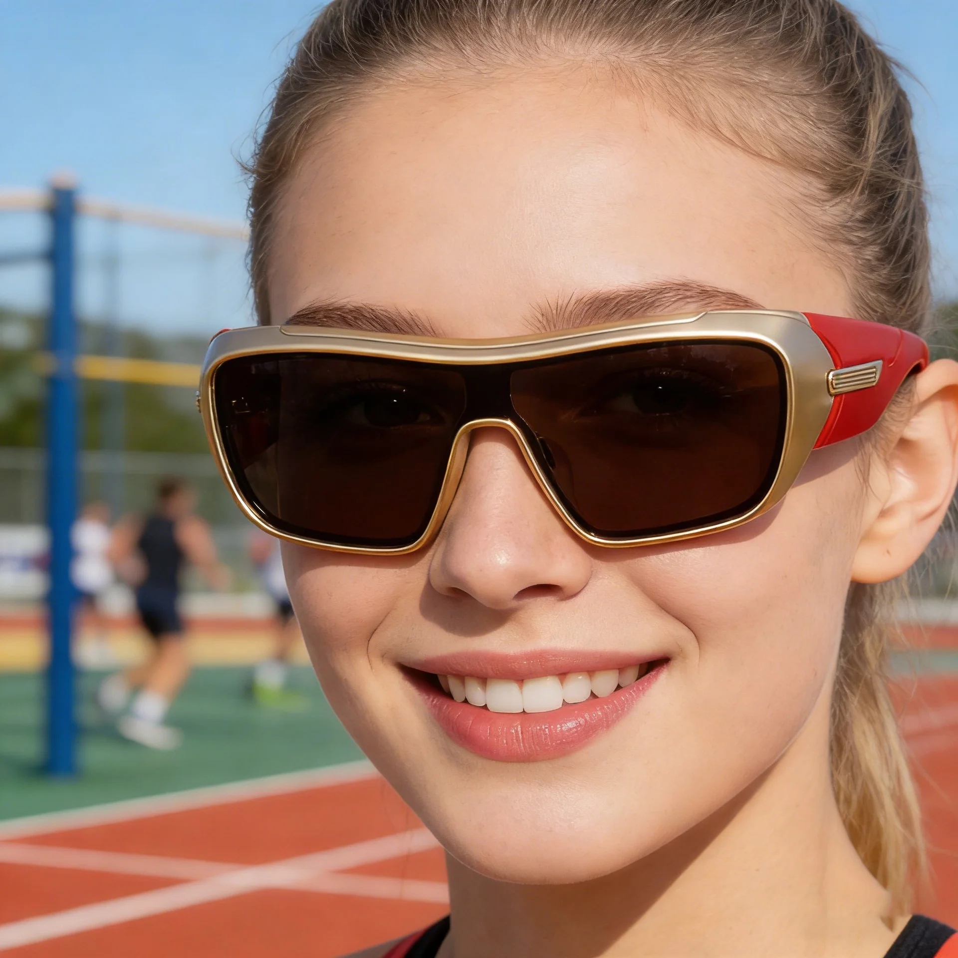 Black PC Men's Trendy Sports Sunglasses - Unique One-Piece Shield Design – Windproof & UV Protection for Cycling, Running & Outdoor Activities - Details 1