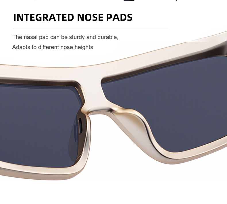 Black PC Men's Trendy Sports Sunglasses - Unique One-Piece Shield Design – Windproof & UV Protection for Cycling, Running & Outdoor Activities - Details 15