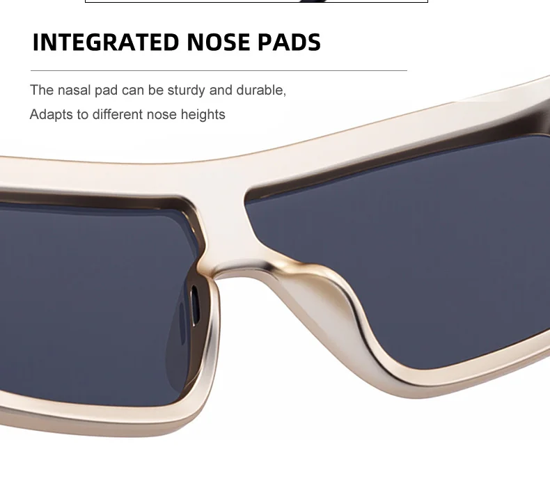 Black PC Men's Trendy Sports Sunglasses - Unique One-Piece Shield Design – Windproof & UV Protection for Cycling, Running & Outdoor Activities - Details 15