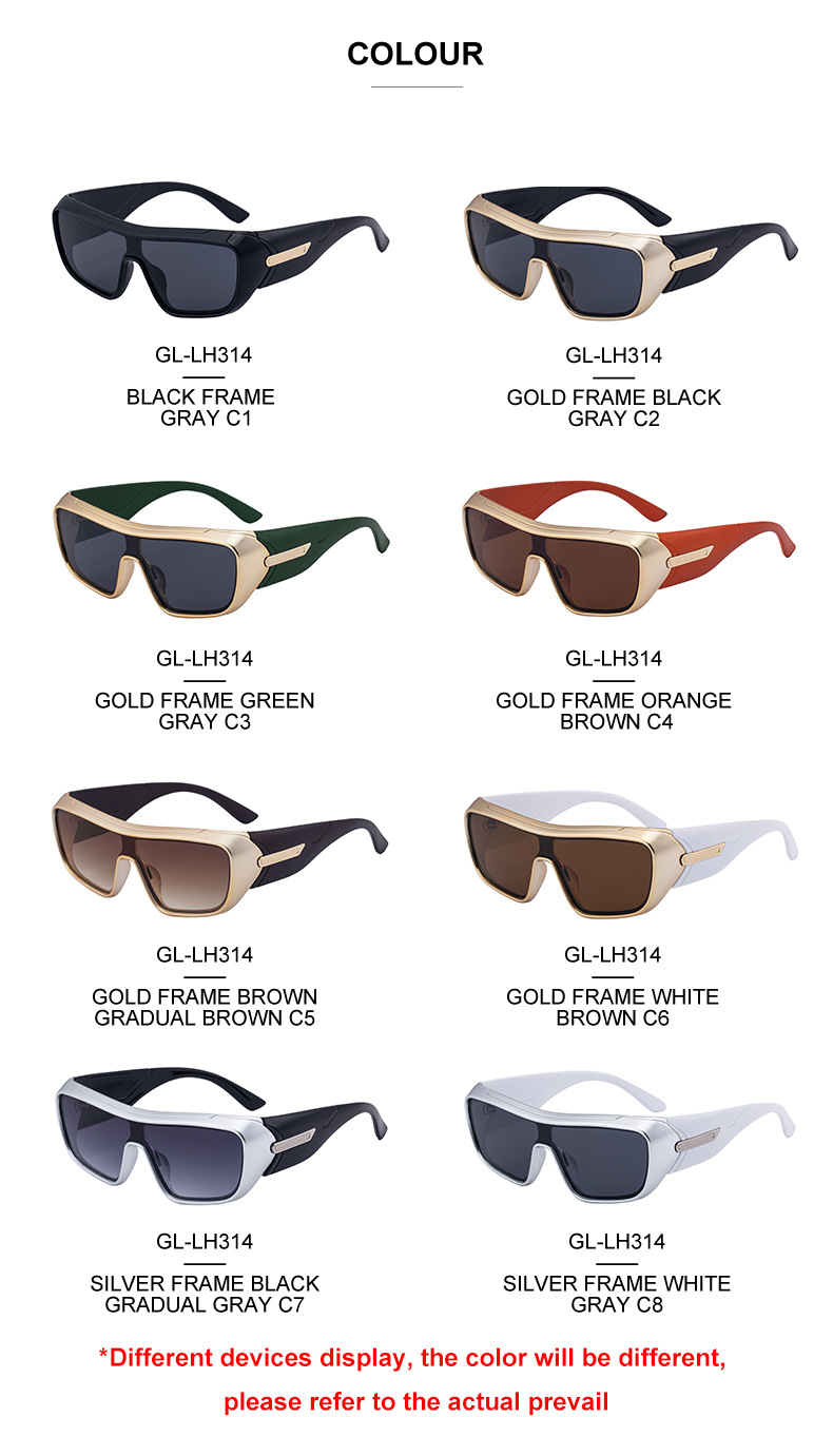 Black PC Men's Trendy Sports Sunglasses - Unique One-Piece Shield Design – Windproof & UV Protection for Cycling, Running & Outdoor Activities - Details 16