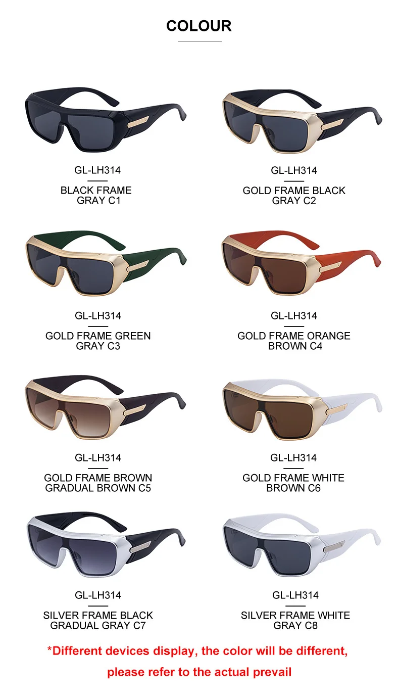 Black PC Men's Trendy Sports Sunglasses - Unique One-Piece Shield Design – Windproof & UV Protection for Cycling, Running & Outdoor Activities - Details 16